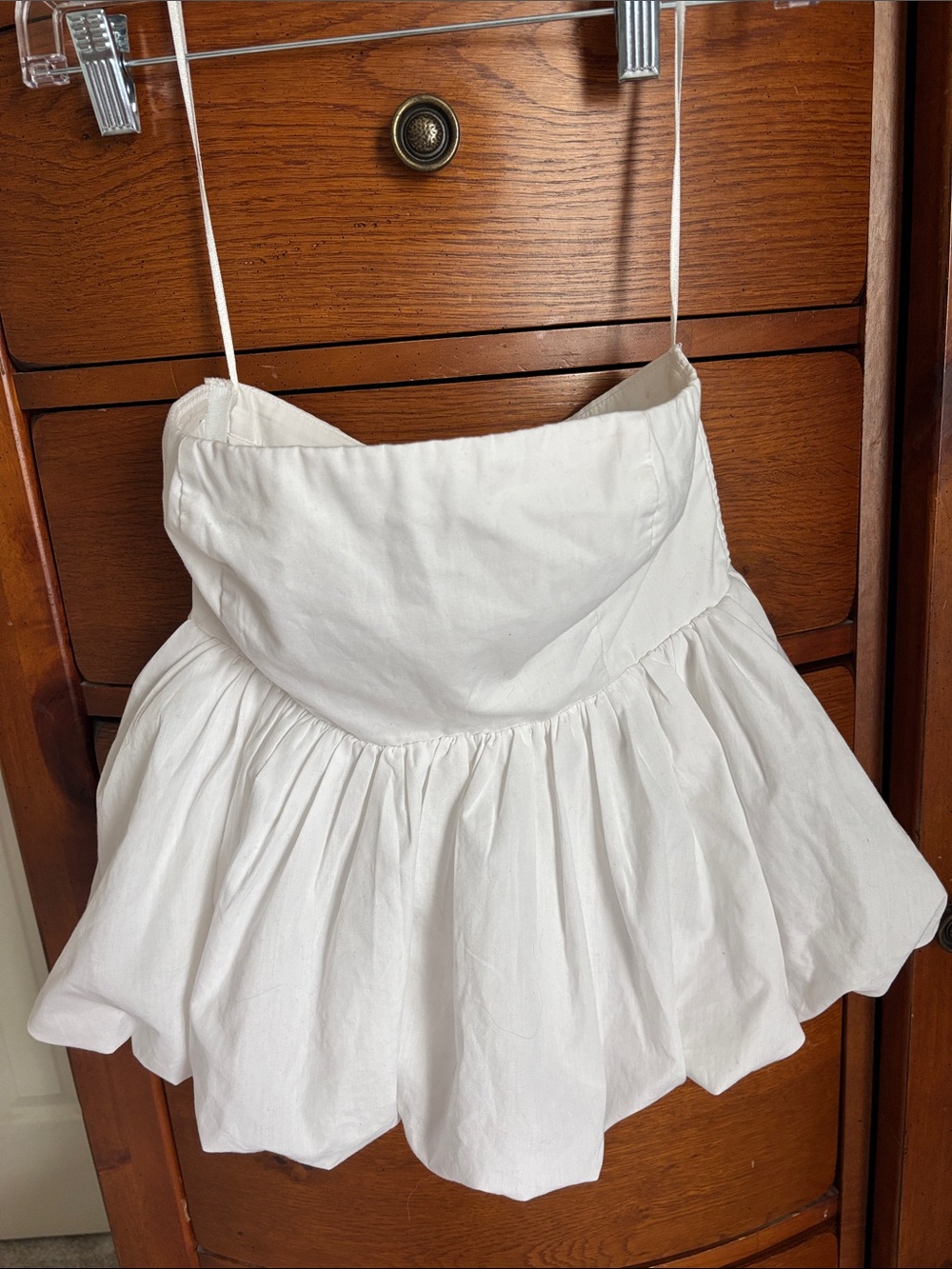 Abercrombie & Fitch White Cotton Peplum Cami Top